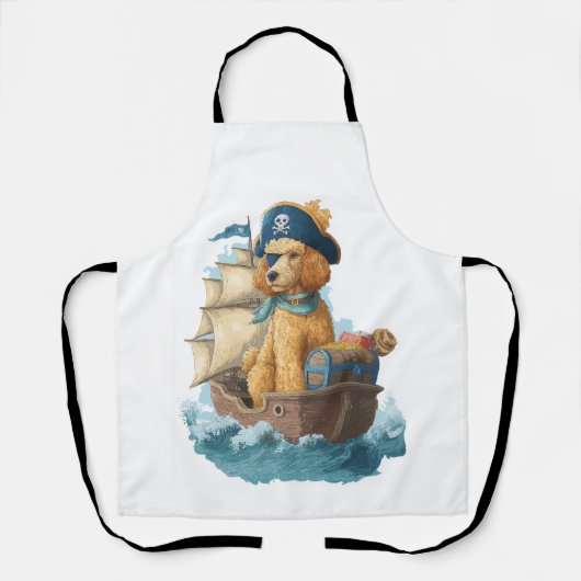 Pirat Poodle � Grappige Zee Hond Schort (Voorkant)