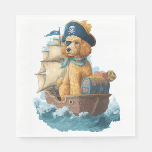 Pirat Poodle � Grappige Zee Hond Servet