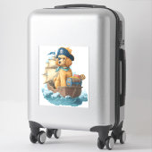 Pirat Poodle � Grappige Zee Hond Sticker (Koffer)