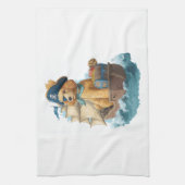 Pirat Poodle � Grappige Zee Hond Theedoek (Verticaal)