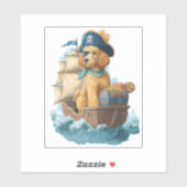Pirat Poodle � Grappige Zeehond Sticker (Vel)