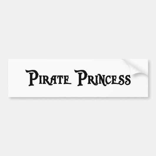 Pirat Princess Bumpersticker (Voorkant)