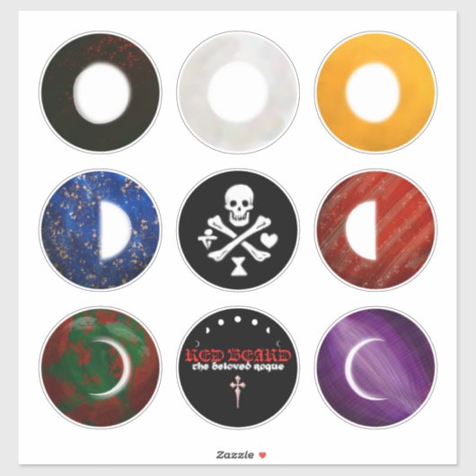 Pirat Stickers Rode Baard (Vel)