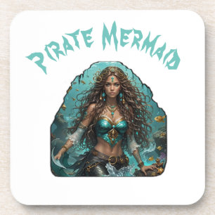 Pirat Zeemeermin Dame Thunder_Cove Bier Onderzetter