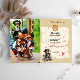 Piratbeer Thema Verjaardagsfeestje Kaart
