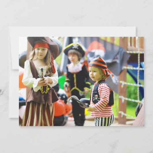 Piratbeer Thema Verjaardagsfeestje Kaart (Achterkant)