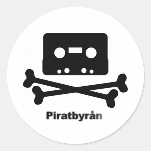 Piratbyran logo sticker (Voorkant)