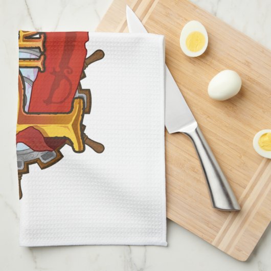 Pirate101 Logo Theedoek (Quarter Fold)