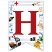 Pirate 1e Gelukkig Verjaardagsfeest Vlaggetjes (Tweede vlag)