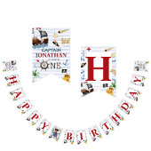 Pirate 1e Gelukkig Verjaardagsfeest Vlaggetjes