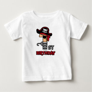 Pirate 1e verjaardag t-shirt