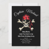 Pirate 30th Birthday Party Invitation Kaart (Voorkant)