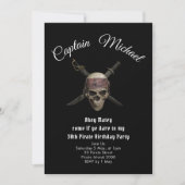 Pirate 30th Birthday Party Invitation Kaart (Voorkant)