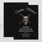 Pirate 30th Birthday Party Invitation Kaart (Voorkant / Achterkant)