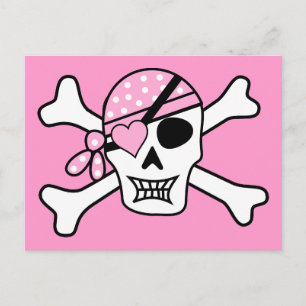 pirate-310038 piraatschedel en kruisgraten briefkaart