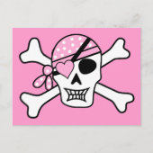 pirate-310038 piraatschedel en kruisgraten briefkaart (Voorkant)