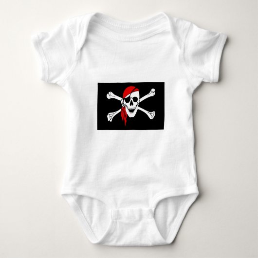 pirate 47705 piratenvlag botten schedelgevaar romper (Voorkant)