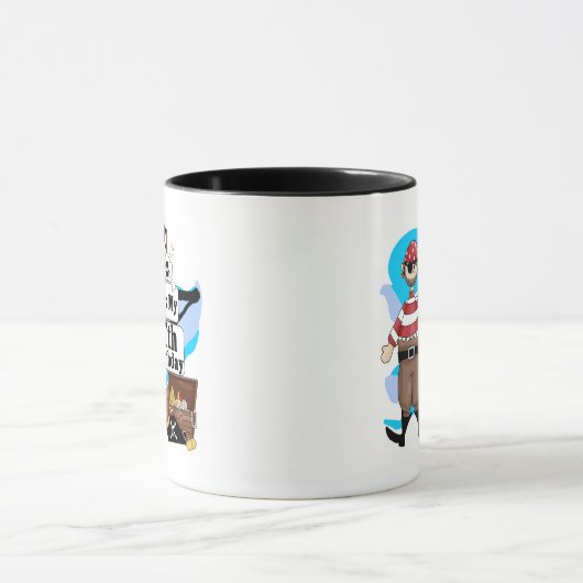 Pirate 7th Birthday Tshirts en Gifts Mok (Midden)