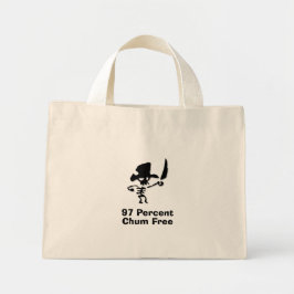 Pirate 97 procent chum vrij mini tote bag