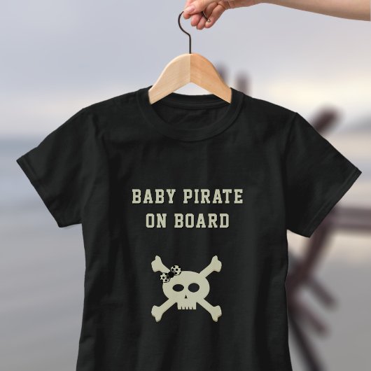 Pirate aan boord grappige zwangerschap aankondigin t-shirt