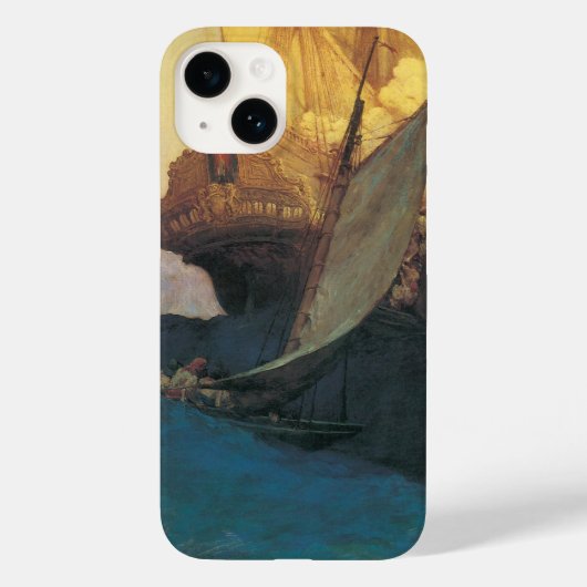  Pirate, aanval op een Galleon door Howard Pyle Case-Mate iPhone Case (Achterkant)