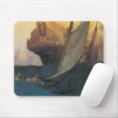 Pirate, aanval op een Galleon door Howard Pyle Muismat (Met muis)