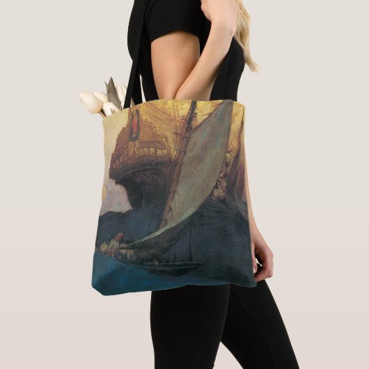  Pirate, aanval op een Galleon door Howard Pyle Tote Bag (Dichtbij)