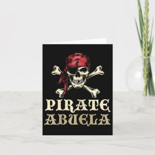 Pirate Abuela Skull Matching Oma Halloween Cos Kaart