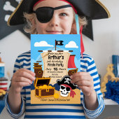 Pirate Adventure kind verjaardagsfeest zee thema Kaart