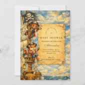 Pirate Adventure Storybook Baby Shower Kaart (Voorkant)