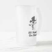 Pirate Alle Handen Op Deck Matglas Bierpul (Voorkant rechts)
