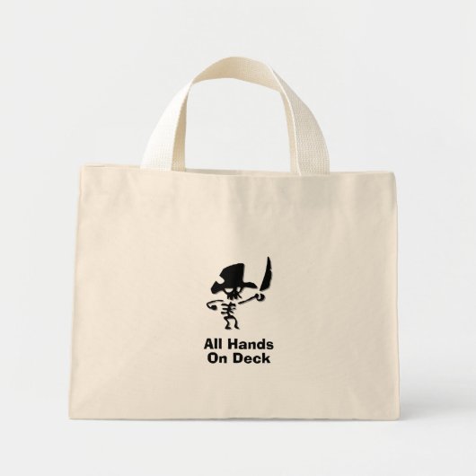 Pirate Alle Handen Op Deck Mini Tote Bag (Voorkant)