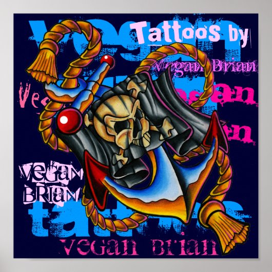 Pirate Anchor print van Vegan Brian (Voorkant)