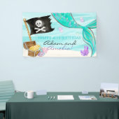 Pirate and Mermaid Tail joint Birthday Spandoek (Beurs)