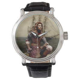 Pirate and Pirate Ship Art Wrist Watch Horloge
