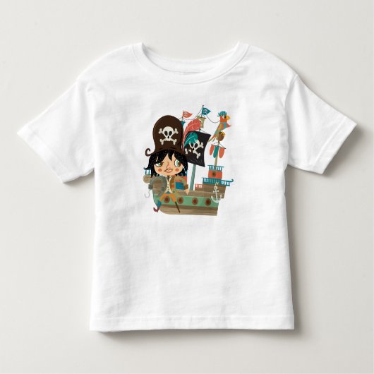 Pirate and Pirate Ship Kinder Shirts (Voorkant)