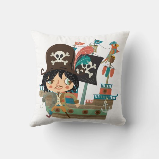 Pirate and Pirate Ship Kussen (Achterkant)