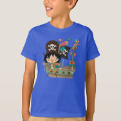 Pirate and Pirate Ship T-shirt (Voorkant)