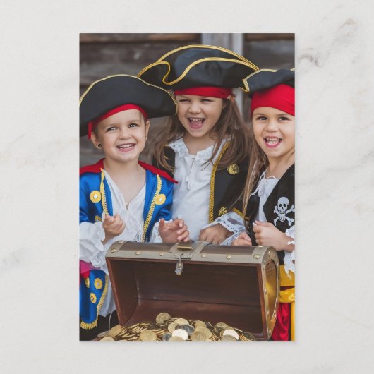 Pirate Animals Boy Verjaardagsfeestje Bedankkaart (Achterkant)