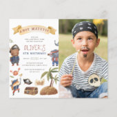 Pirate Animals Budget Foto Verjaardagsfeest (Voorkant)