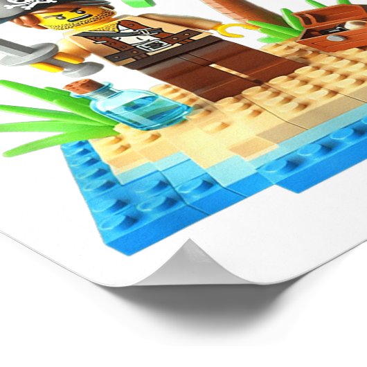 Pirate Argh Bouwstenen Bricks Master Builder Poster (Hoek)