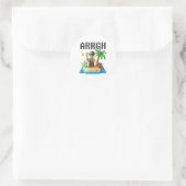 Pirate Argh Bouwstenen Bricks Master Builder Ronde Sticker (Tas)