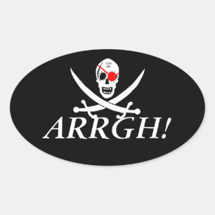 Pirate ARGH Ovale Sticker