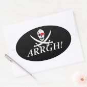 Pirate ARGH Ovale Sticker (Envelop)