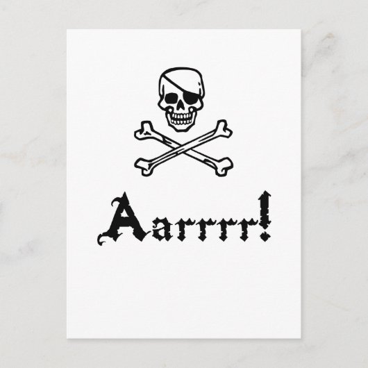 Pirate Arrr Briefkaart (Voorkant)