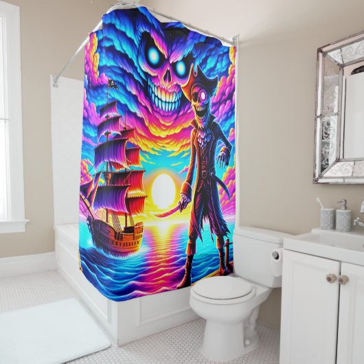 Pirate Art Douchegordijn (In situ)