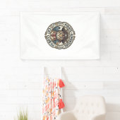 Pirate Avontuur Kat POD Vector Kunst - Pirate Avde Spandoek (Insitu)