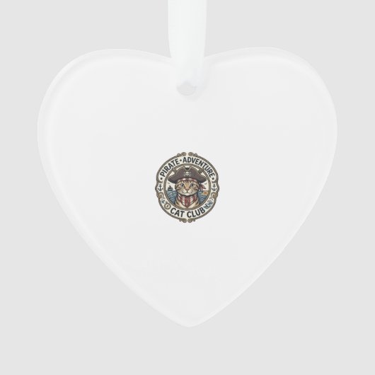 Pirate Avontuur Kat POD Vector Kunst - Pirate Avon Ornament (voorkant)