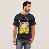 Pirate Baby Monkey Design voor Pirate Kinder en Ap T-shirt (Voorkant volledig)