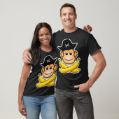 Pirate Baby Monkey Design voor Pirate Kinder en Ap T-shirt (Unisex)